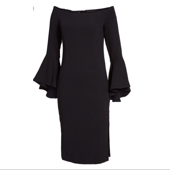 BARDOT 🖤 'Solange' Off Shoulder Midi Dress - Picture 6 of 7